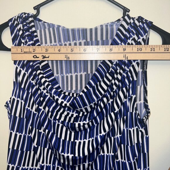 Calvin Klein Womens Sleeveless Top PXS Blue/White Striped‎ Pattern NWT - Picture 3 of 8